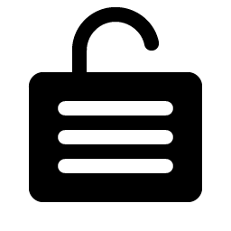 Lock Laminated Open Fill icon - free SVG download