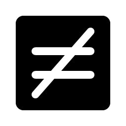 Not Equals Fill icon