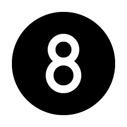 Number Circle Eight Fill icon