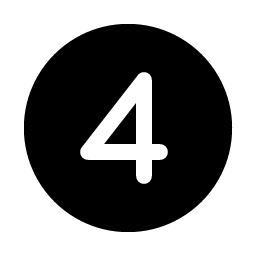 Number Circle Four Fill icon