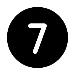 Number Circle Seven Fill icon