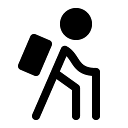 Person Simple Hike Fill icon