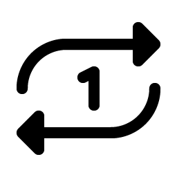 Repeat Once Fill icon