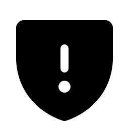 Shield Warning Fill icon - free SVG download