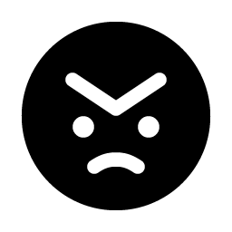 Smiley Angry Fill icon