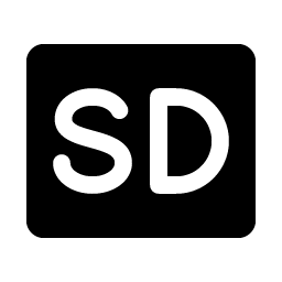 Standard Definition Fill icon