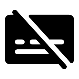 Subtitles Slash Fill icon