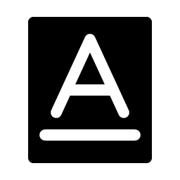 Text A Underline Fill icon