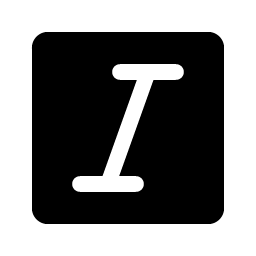 Text Italic Fill icon