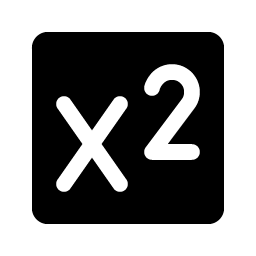 Text Superscript Fill icon