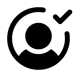 User Circle Check Fill icon