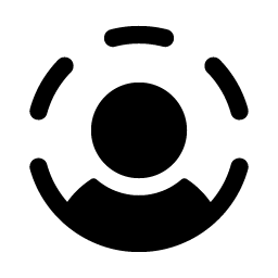 User Circle Dashed Fill icon - free SVG download