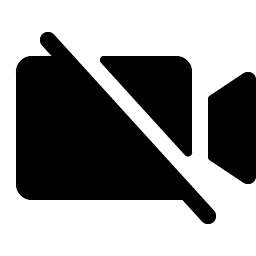 Video Camera Slash Fill icon