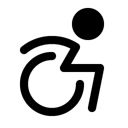 Wheelchair Motion Fill icon