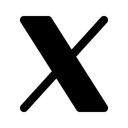 X Logo Fill icon