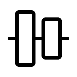 Align Center Vertical Light icon