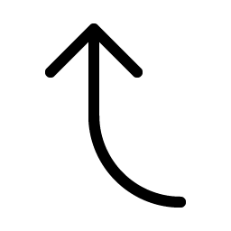 Arrow Bend Left Up Light icon