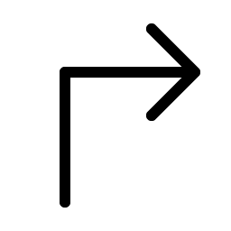 Arrow Elbow Up Right Light icon