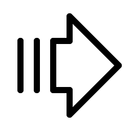 Arrow Fat Lines Right Light icon