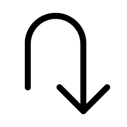 Arrow U Right Down Light icon