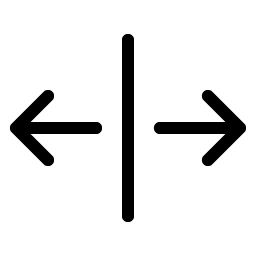 Arrows Out Line Horizontal Light icon