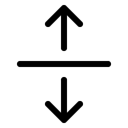 Arrows Out Line Vertical Light icon