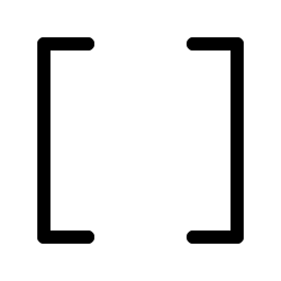 Brackets Square Light icon - free SVG download