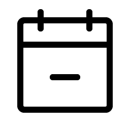 Calendar Minus Light icon