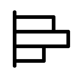 Chart Bar Horizontal Light icon