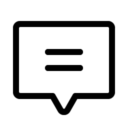 Chat Centered Text Light icon