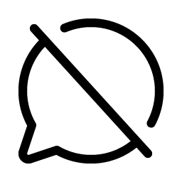 Chat Circle Slash Light icon