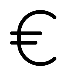 Currency Eur Light icon