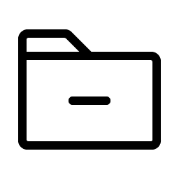 Folder Minus Light icon
