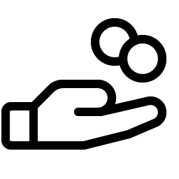 Hand Coins Light icon