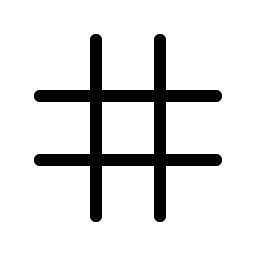 Hash Straight Light icon