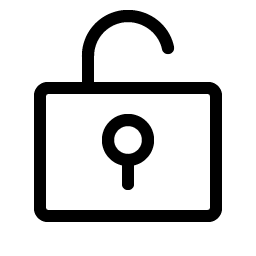 Lock Key Open Light icon - free SVG download