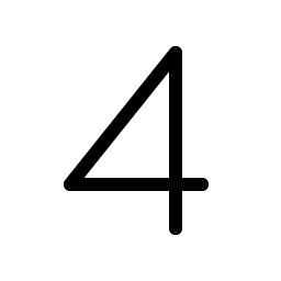 Number Four Light icon