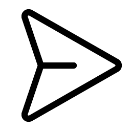 Paper Plane Right Light icon