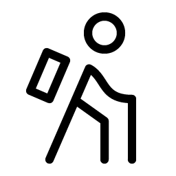 Person Simple Hike Light icon