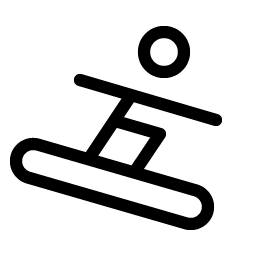 Person Simple Snowboard Light icon
