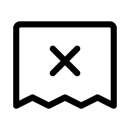 Receipt X Light icon