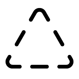 Triangle Dashed Light icon