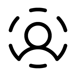 User Circle Dashed Light icon - free SVG download