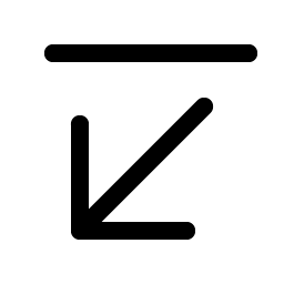 Arrow Line Down Left icon