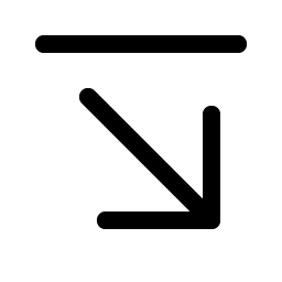 Arrow Line Down Right icon
