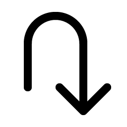 Arrow U Right Down icon