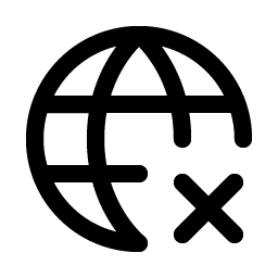 Globe X icon