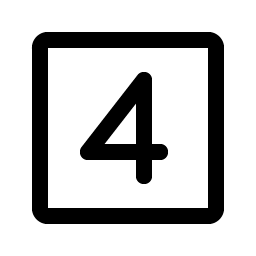 Number Square Four icon
