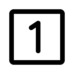 Number Square One icon