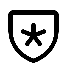 Shield Star icon - free SVG download